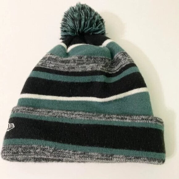 Philadelphia Eagles New Era NFL Knit Cap Beanie Pom Pom Hat - Picture 5 of 16